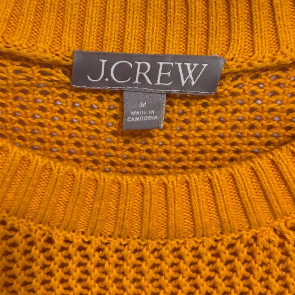 J. Crew crochet crewneck beach sweater